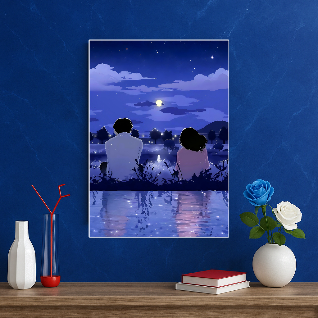 "Moonlit Serenade: A Romantic Night Under the Stars" Poster